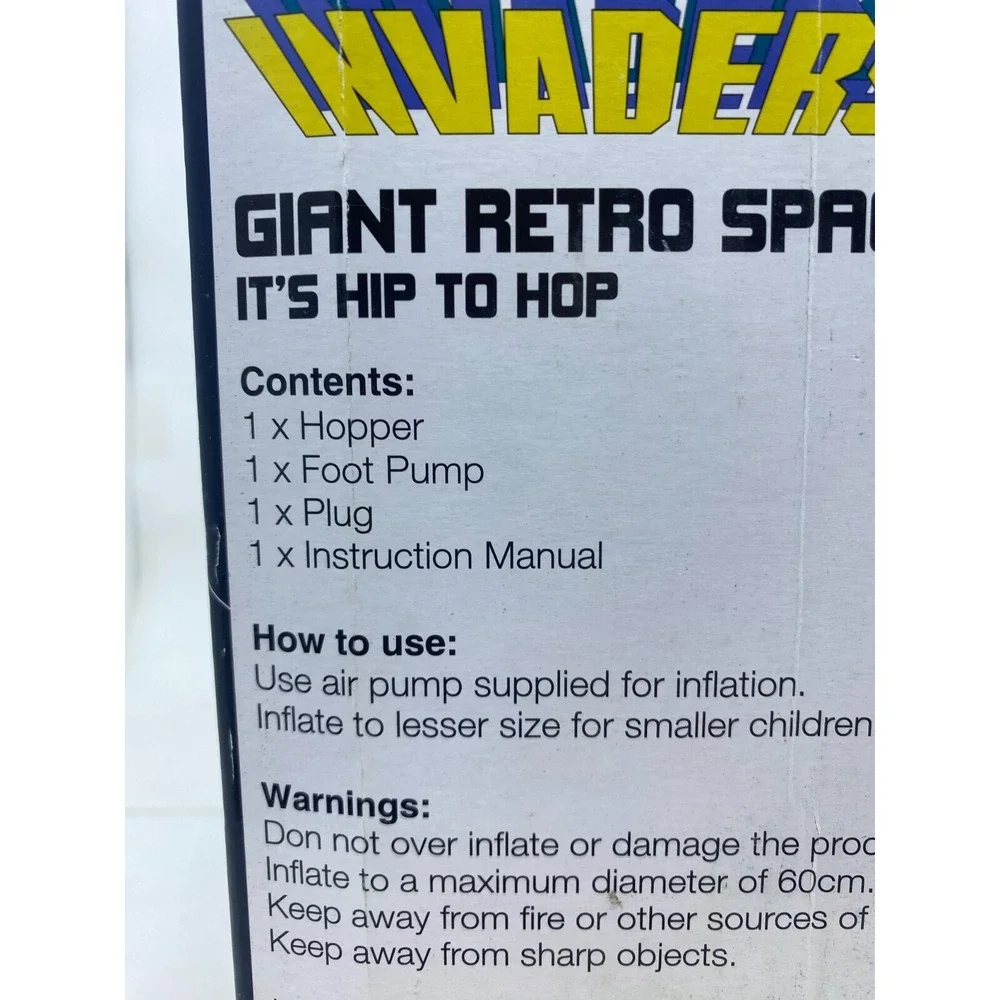 SPACE INVADERS Giant Retro Space‎ Hopper 2013 NEW Sealed